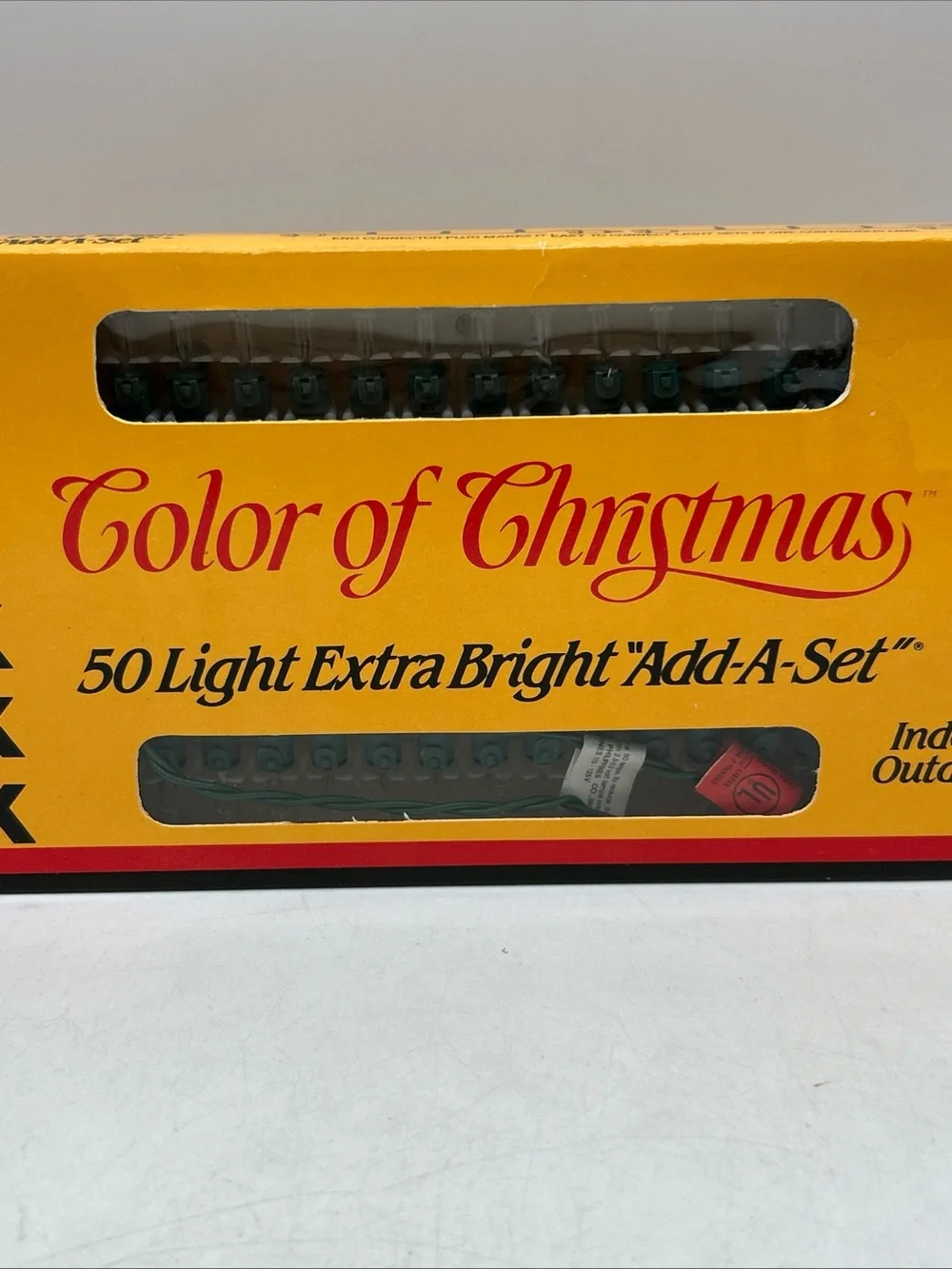 NEW Vintage Kodak Color of Christmas 50 Light Set Clear Bulbs Indoor Outdoor